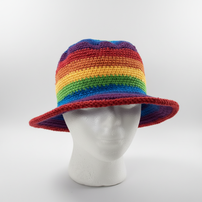 Kids Bright Rainbow Festival Unisex Hat Size Kids 1-5 years