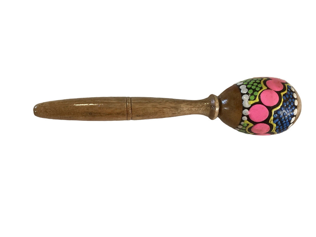 Small Hand Painted Wooden Music Maracas/shakers hand crafted in Indonesia-Hand Picked Imports