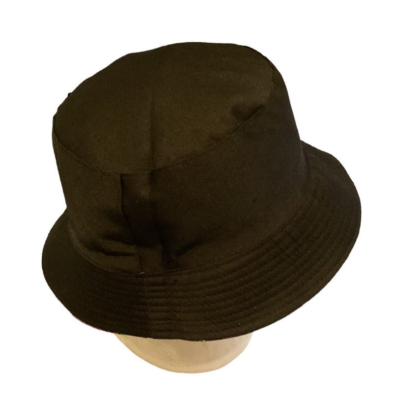 Funky Paisley Black and White Unisex Reversible Cotton Printed Festival Party Bucket Hat-Hand Picked Imports
