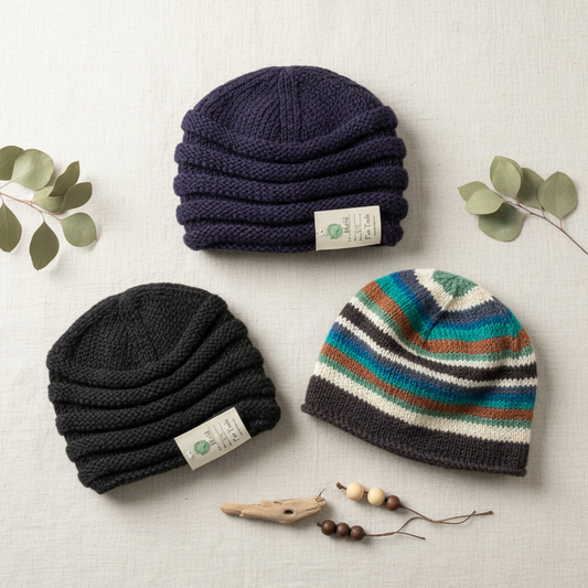 Nepalese Winter Woolen Beanies Hand Crafted in Nepal-Hand Picked Imports