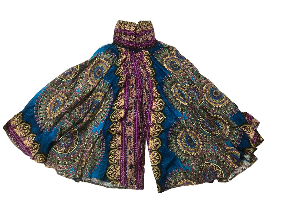 Ladies Rayon Floral Mandala Pants Size: Free size or Medium to XL-Hand Picked Imports