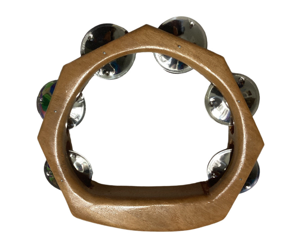 Half Round Shape, Tambourine Handcrafted in Indonesia Two Sizes-Hand Picked Imports