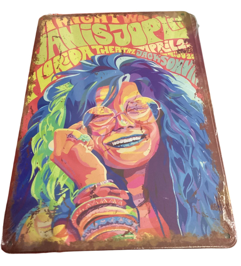 Janis Joplin- Tin Sign 30 X 20 cm-Hand Picked Imports