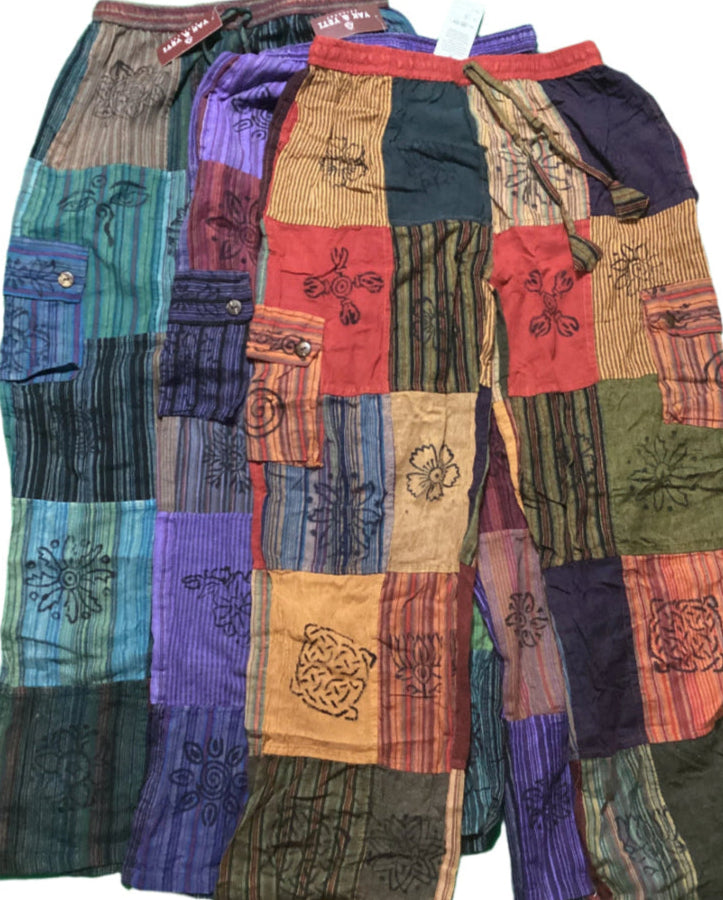Men's/ Unisex Patchwork Cargo Pants Size Large-Hand Picked Imports