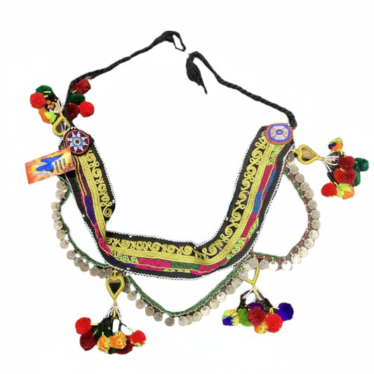 Handmade Colourful Vintage Kuchi Tribal Belly Dance Belt-Hand Picked Imports
