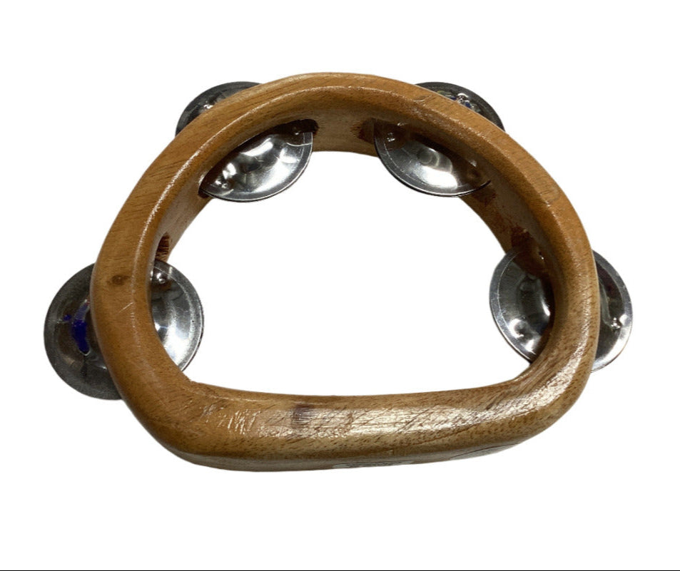 Half Round Shape, Tambourine Handcrafted in Indonesia Two Sizes-Hand Picked Imports