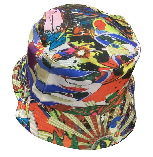 Funky Unisex Reversible Cotton Printed Trippy Festival Bucket Hat-Hand Picked Imports