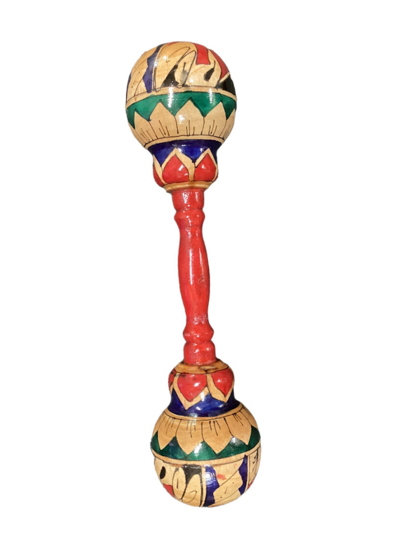 Double Sided Wooden Music Maraca/Shaker Hand Painted in Indonesia-Hand Picked Imports