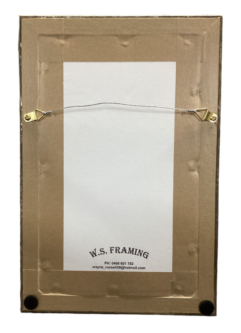 "Blue Wren" Hand Painted on Gum Leaf By Artist Sue Hend Russell-Hand Picked Imports