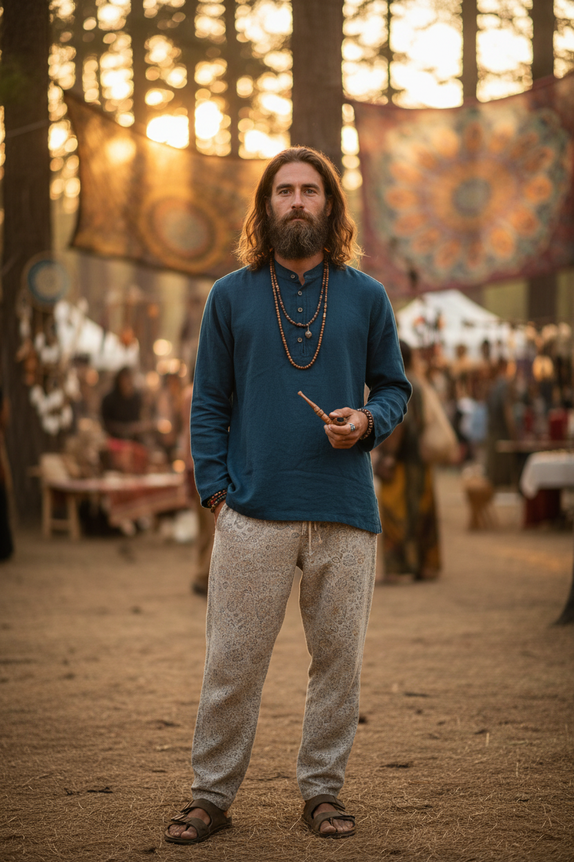 Men's/ Unisex Long Sleeve Blue Hemp Shirt M, L, & XXL