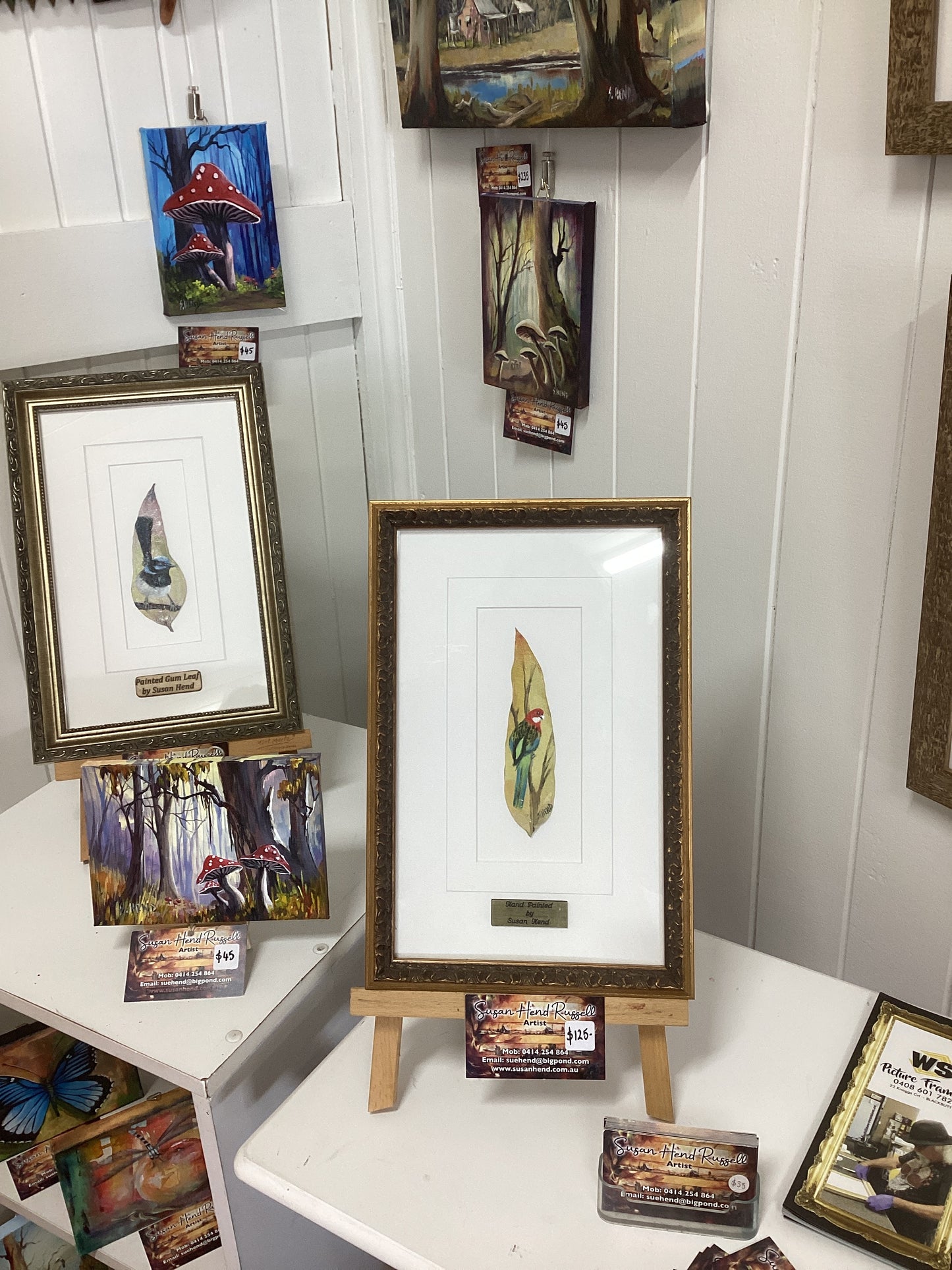 "Rosella" Hand Painted Gum Leaf By Artist Sue Hend Russell-Hand Picked Imports