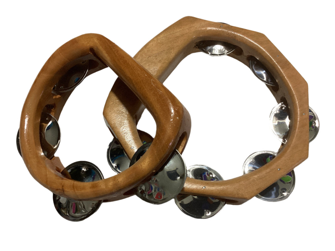 Half Round Shape, Tambourine Handcrafted in Indonesia Two Sizes-Hand Picked Imports