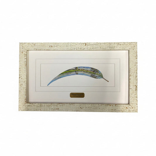 Jondaryan Woolshed – Framed Gum Leaf Art by Susan Hend Russell-Hand Picked Imports