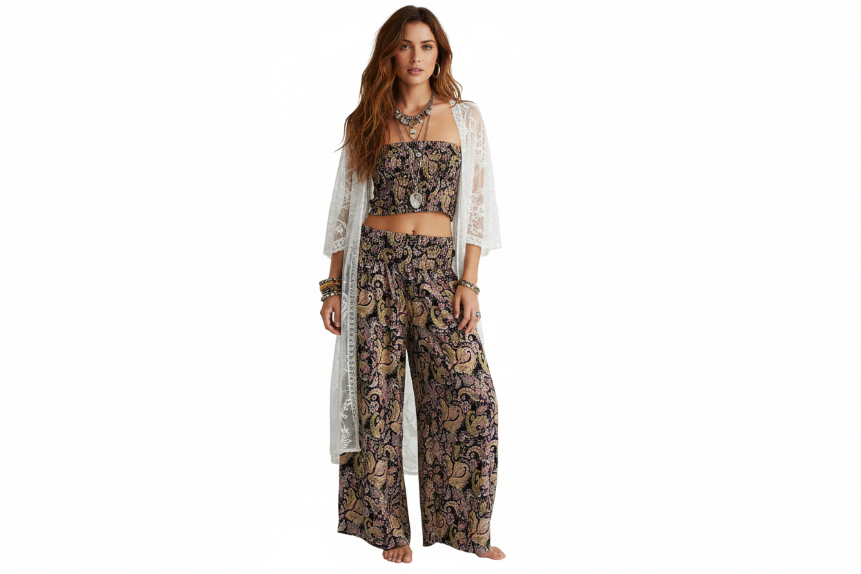 Ladies Long Black or White Lace Kimono Size 10 to 14-Hand Picked Imports