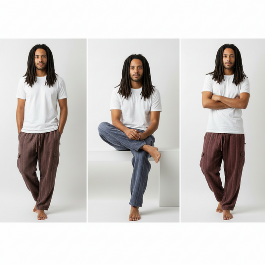 Men's/ Unisex Cotton Cargo Pants - Made in India-Hand Picked Imports