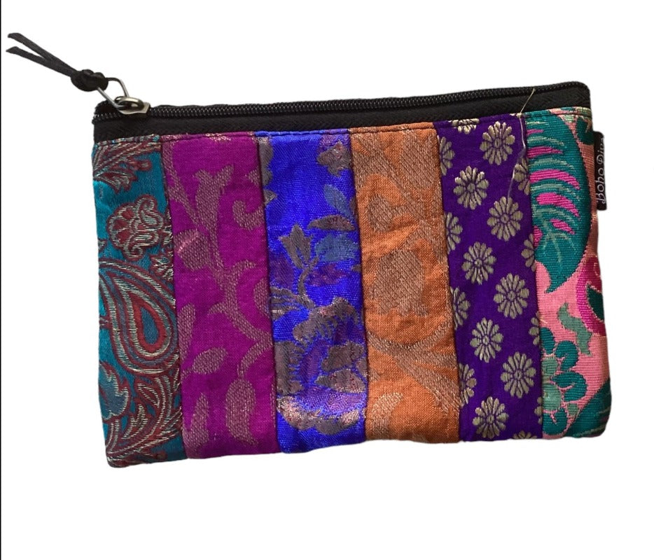 Small BoHo Deva Patchwork Coin Purse 15cm wide x 10.5 cm-Hand Picked Imports