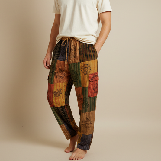 Men's/ Unisex Patchwork Cargo Pants Size Medium-Hand Picked Imports