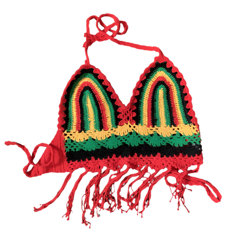 Ladies Lace & Cotton Festival BoHo Crochet Top Size S/M-Hand Picked Imports