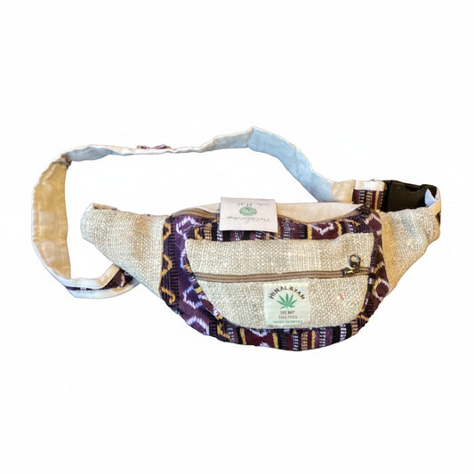 Unisex/Ladies/Men's Hemp Festival Hiking Bum Bag /Money Belt made in Nepal-Hand Picked Imports