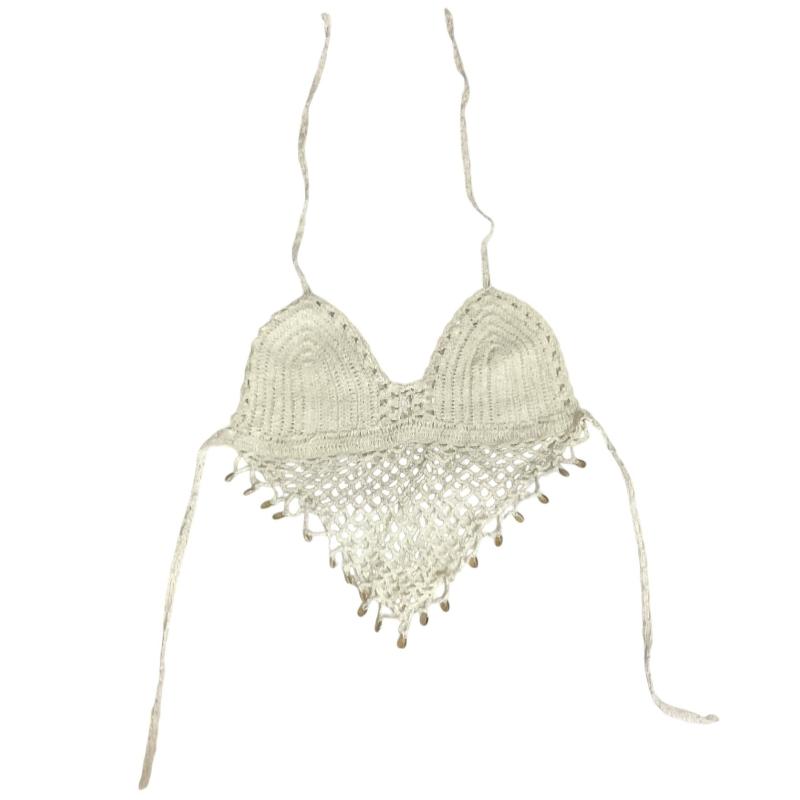 Ladies Festival BoHo Crochet Top with Sea shells Size S/M-Hand Picked Imports