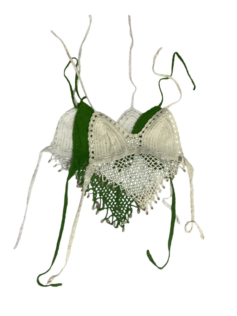 Ladies Festival BoHo Crochet Top with Sea shells Size S/M-Hand Picked Imports