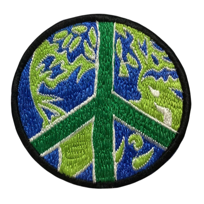 Sew on World Peace Patches Made in Nepal 8cm-Hand Picked Imports