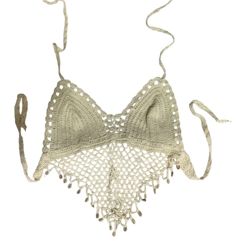 Ladies Festival BoHo Crochet Top with Sea shells Size S/M-Hand Picked Imports