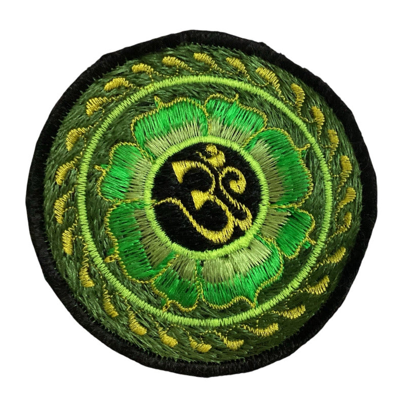 Sew on OM Hippie BoHo Festival Patches Made in Nepal 8cm-Hand Picked Imports