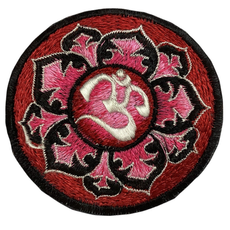 Sew on OM Hippie BoHo Festival Patches Made in Nepal 8cm-Hand Picked Imports