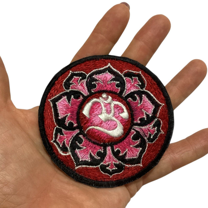 Sew on OM Hippie BoHo Festival Patches Made in Nepal 8cm-Hand Picked Imports