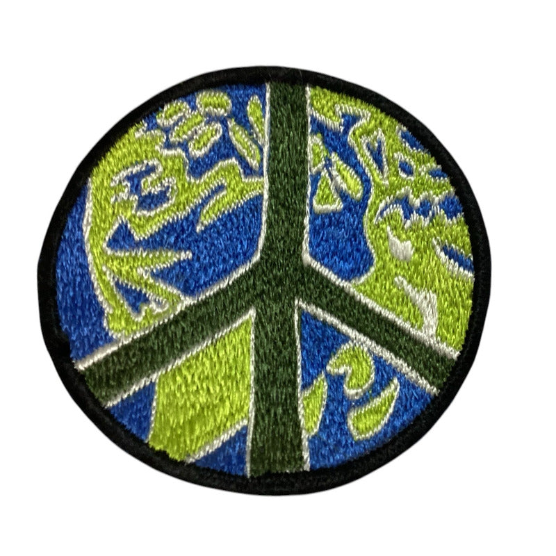 Sew on World Peace Patches Made in Nepal 8cm-Hand Picked Imports