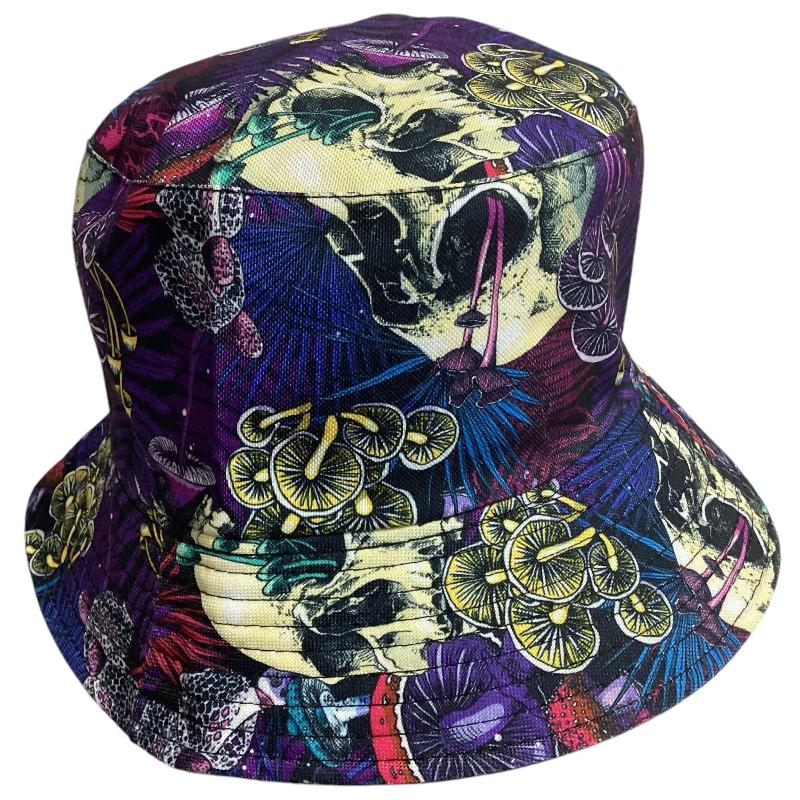 Funky Unisex Reversible Cotton Printed Skull Bucket Hat-Hand Picked Imports