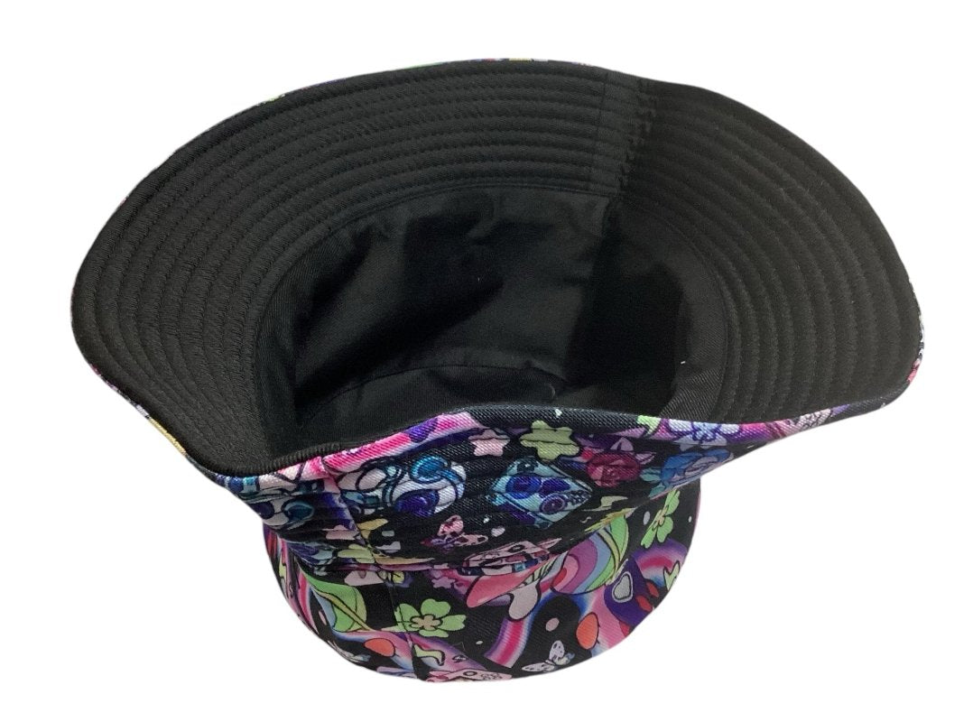 Funky Unisex Reversible Cotton Printed Trippy Festival Bucket Hat-Hand Picked Imports