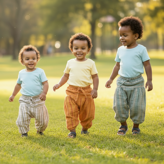 Baby/Toddler Cotton Unisex Hippie Aladdin Pants Fit Ages 1 to3-Hand Picked Imports