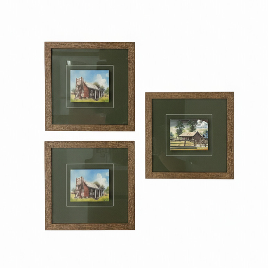 Framed Miniature oil Paintings on Canvas By Artist Susan Hend Russell-Hand Picked Imports