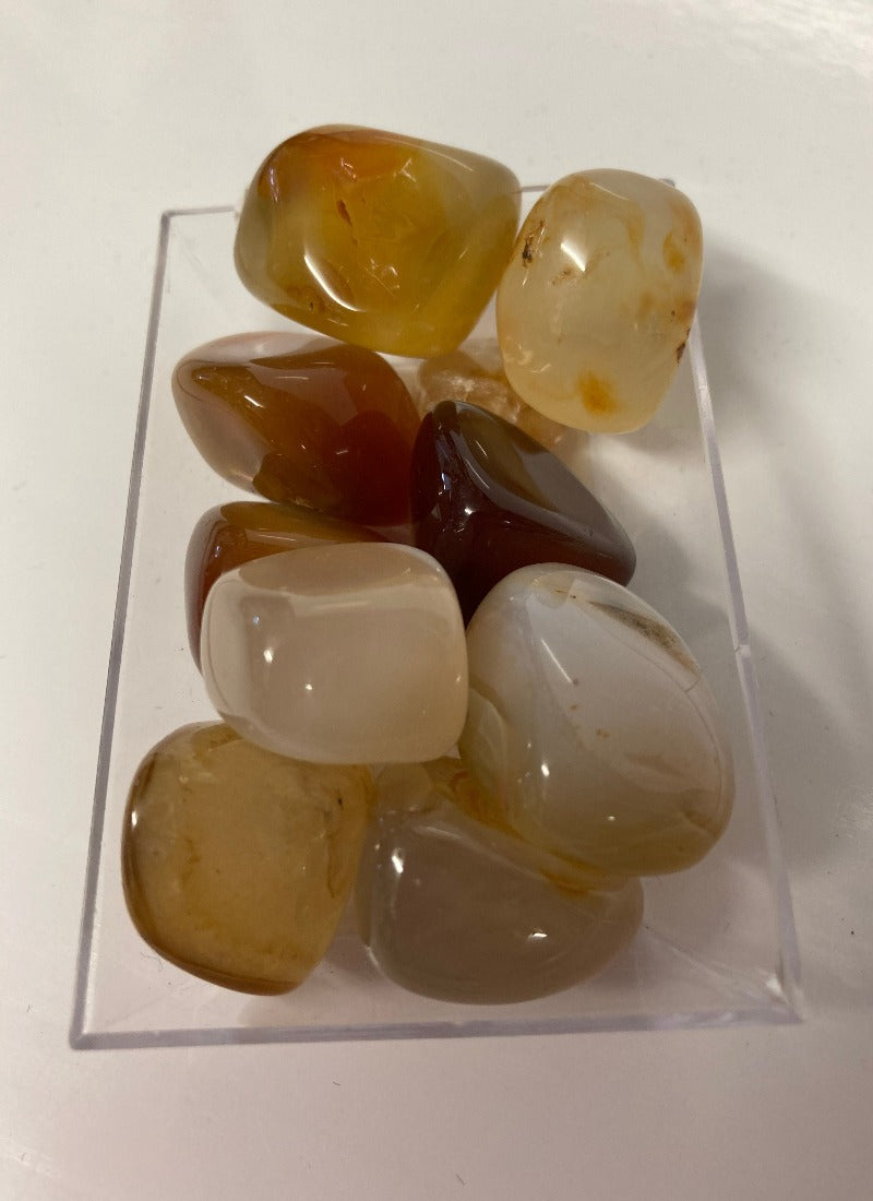 Choose Six Tumble stones/ Crystals + Bag-Hand Picked Imports
