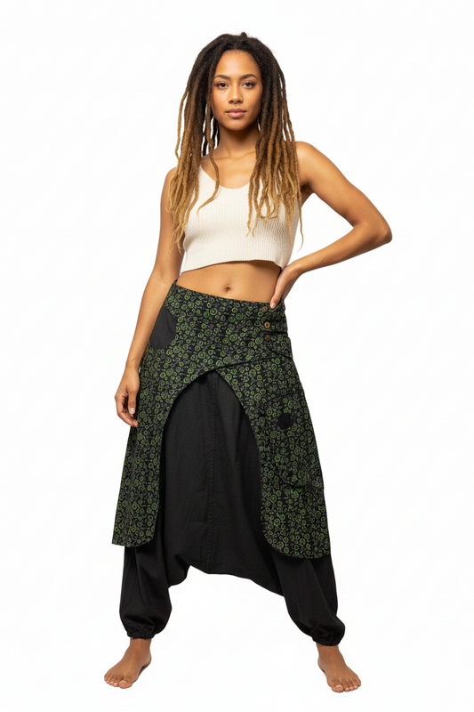 Ladies Aladdin Cotton Festival Hippie Pants Size Small-Hand Picked Imports