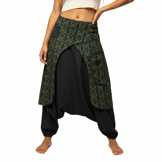 Ladies Aladdin Cotton Festival Hippie Pants Size Small-Hand Picked Imports