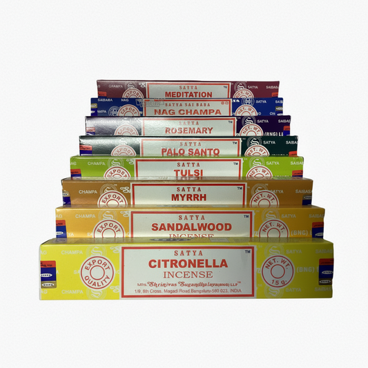 8 varieties of Satya Incense Sticks including Nag Champa-Hand Picked Imports