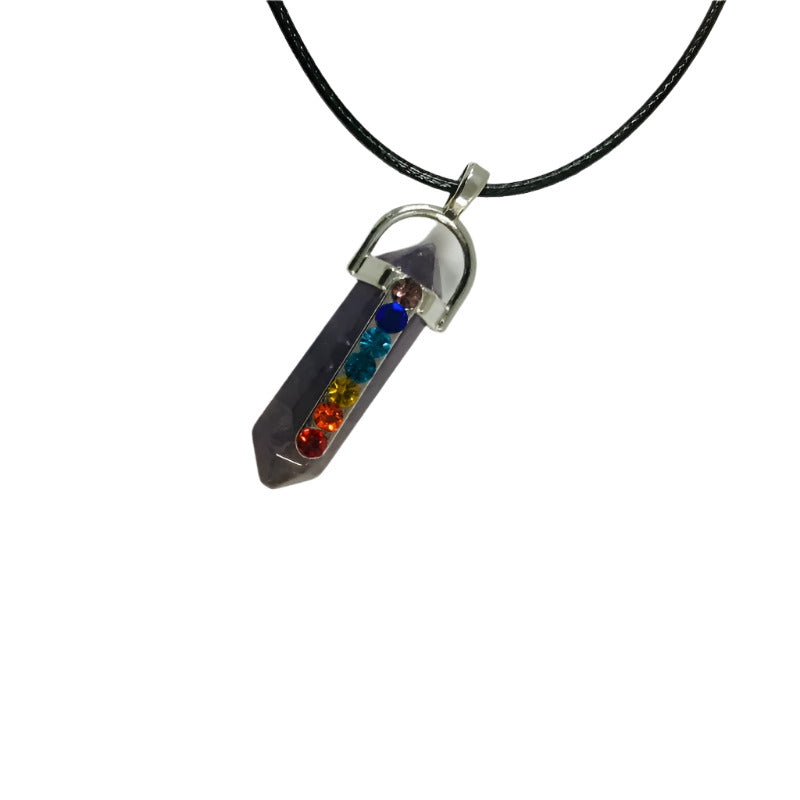Crystal Chakra Pendant Necklace-Hand Picked Imports