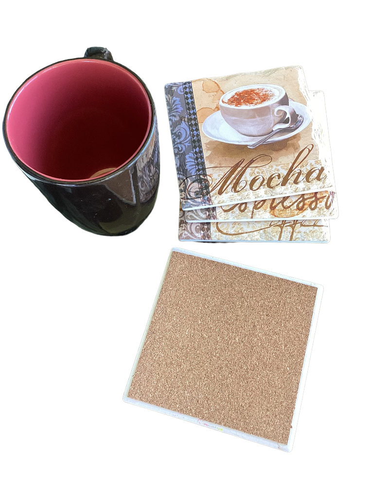 Set of 4 Ceramic Coasters-Hand Picked Imports
