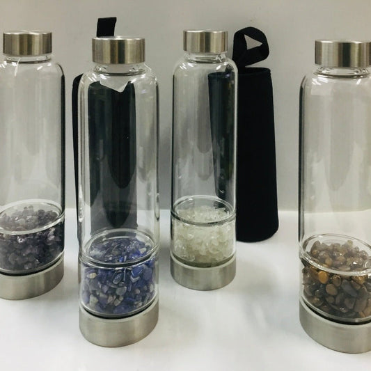 Crystal Drink Bottle + Holder-Hand Picked Imports
