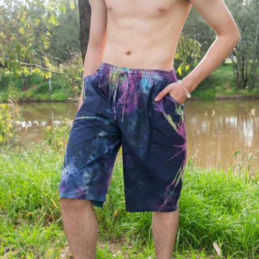 Men's/ Cotton Tie Dye Shorts Size - Small to Medium-Hand Picked Imports