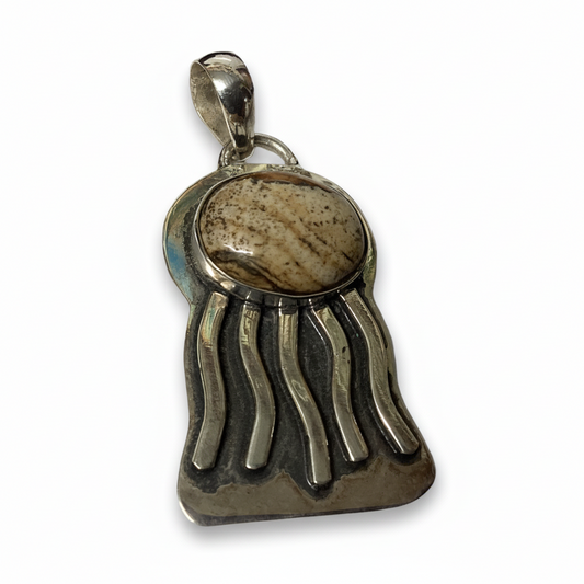 Sterling Silver Crystal Pendant-Hand Picked Imports