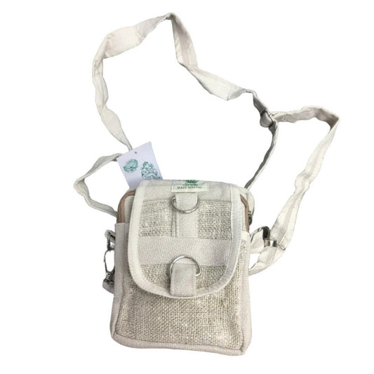 Unisex Hemp Cotton Lined Passport Bag 17cm x 19.5cm-Hand Picked Imports