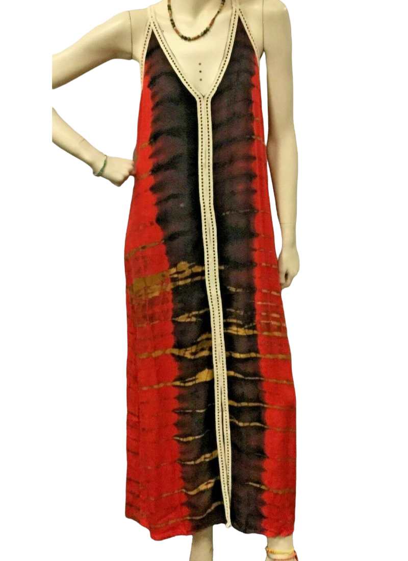 Tie-Dyed Summer Beach Hippie Boho Maxi Dress-Hand Picked Imports