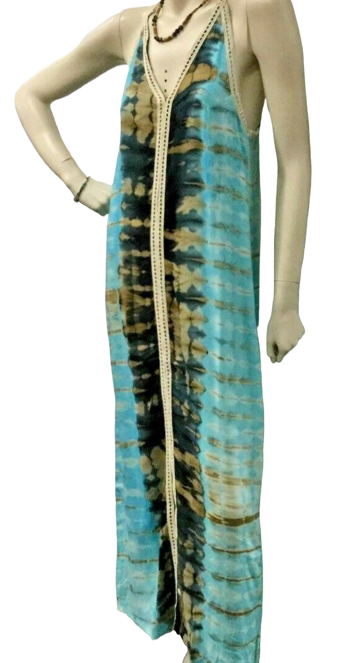 Tie-Dyed Summer Beach Hippie Boho Maxi Dress-Hand Picked Imports