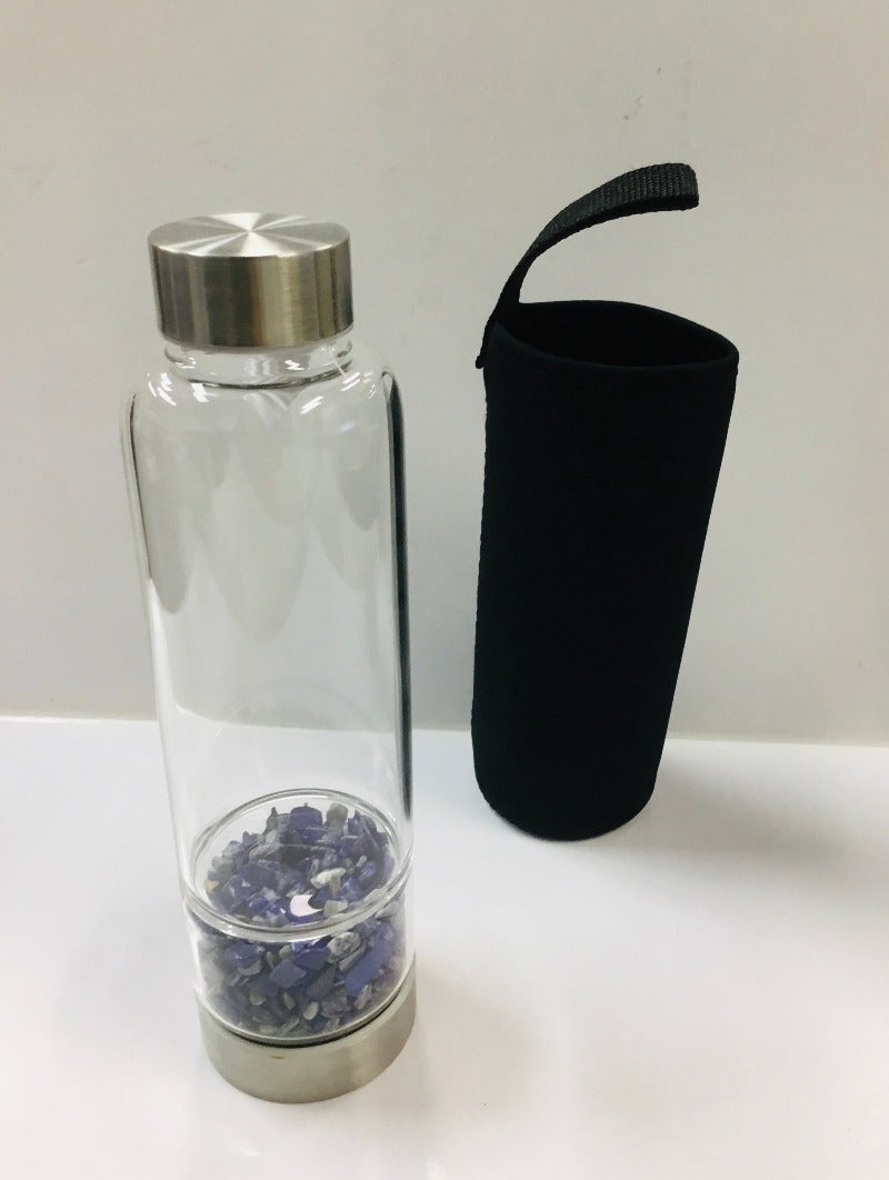 Crystal Drink Bottle + Holder-Hand Picked Imports
