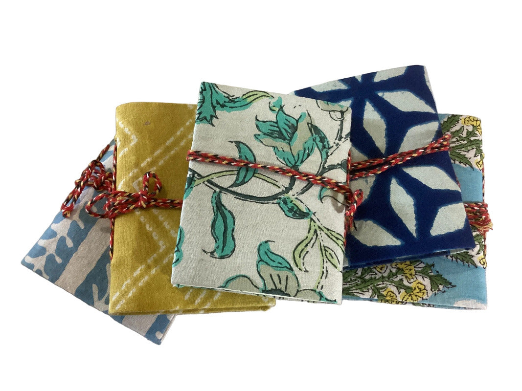 Mini Handcrafted Art Journal with Hand Made Paper from India Size 9 x 8 cm-Hand Picked Imports