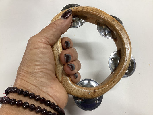 Half Round Shape, Tambourine Handcrafted in Indonesia Two Sizes-Hand Picked Imports